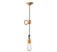 Suspensions Shabby Étroit Ø 5,5cm Céramique Fait à la Main pour E27 Orange Lampe