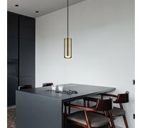 Suspensions Suspension Lampe de Chambre Hauteur Réglable Noir Vieux Laiton