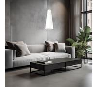 Suspensions Suspension Lampe de Salon Tissu Table En Blanc H 120 CM
