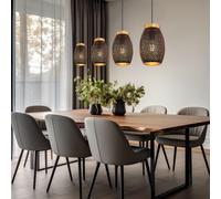 Suspensions Suspension Luminaire de Salon Oriental Couleur Or E27 L 90 CM