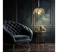 Suspensions Suspension Table En Bille Verre Cristaux 1 Flammes H 150 CM