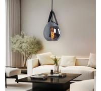 Suspensions Suspension Table En Verre Luminaire de Cuisine Mat Noir 1 à Flammes