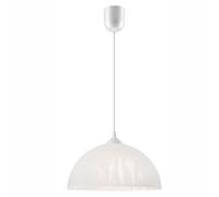 Suspensions Verre Blanc Abat-Jour Couverts Motif Rond Ø30cm Rétro Design Cuisine