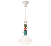 Suspensions Verre Céramique Ø 31 CM Main E27 Rétro Lampe Suspendue à Manger