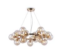 Suspensions Verre Fumé Métal B : 69 CM Bille Abat-Jours à Manger Lampe Suspendue