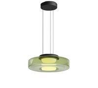 Suspensions Vintage en Verre, Plafonnier Suspendu, Luminaire Suspendu De Style Nordique pour Îlot De Cuisine, Lampe Suspendue pour Loft, Îlot De Cuisine, Salle À Manger(Green,45 * 11CM)