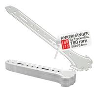 Suspentes directes 180 mm en acier galvanisé 0,8 mm, fixation placo pour profilé CD 60/27 et suspension bois, support plafond anticorrosion pour cloisons sèches, lot de 100 pièces