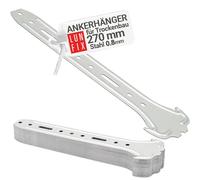 Suspentes directes 270 mm en acier galvanisé 0,8 mm, fixation placo pour profilé CD 60/27 et suspension bois, support plafond anticorrosion pour cloisons sèches, lot de 100 pièces