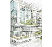 Sustainable Architecture Lined Notebook - Modern Green Building Notebook for Writing, Planning & Creative Ideas