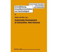 Sustainable Development At Universities: New Horizons