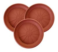 Sustania Lot de 3 soucoupes de 34 cm de diamètre pour pots de fleurs de 40 cm de diamètre - Ajustement précis, stabilité de qualité supérieure, terre cuite, fabrication allemande