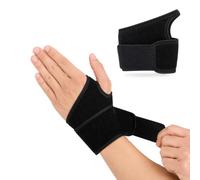 SUSTIVEX Attelle Poignet, Orthèse Droit avec Ouverture Pouce Souple, Attelles de Poignet pour Canal Carpien, Respirant, Confortable, Faciles à Porter, Ajustés, Noir, pour Main Gauche