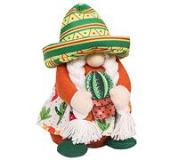 Sustrato Peluche Gnomes Mexicains, Ornements de poupée naine sans Visage, Nordique GNOME Guitare Cactus Elf Figurine Mexicain Fiesta Décorations De Fête pour La Maison Cheminée Bureau