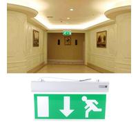 SustVita Acrylic LED Emergency Exit Lighting Sign Safety Evacuation Indicator Light 110-220V