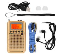SustVita All Band Receiver, portable Aviation Radio pour Air/FM/Am/SW/VHF/CB, Radio de bande d'avion de réduction du bruit avec fonction SQ et support