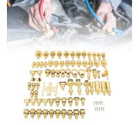 SustVita Car Air Conditioning Leak Detector 77pcs Master Kit with Outlast Brass Fittings for Most Auto AC Systems Diagnostic Automotive Air Conditioning Leak Test Kit