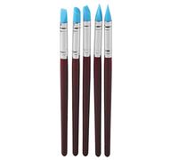SustVita Clay Shaping Carving Tool 5Pcs Rubber Tip Paint Brushes Silicone Pottery Sculpting Tools for DIY Projects