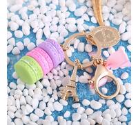 SustVita Cute Key Ring for Bags Macaron Pendant Keychains Alloy Eiffel Tower Keyring for everyday accessorizing and special gifting (Violet)