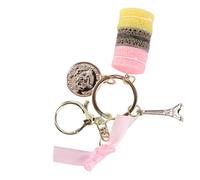 SustVita Cute Key Ring for Bags Macaron Pendant Keychains Alloy Eiffel Tower Keyring for everyday accessorizing and special gifting (Pink)