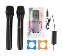 SustVita Double Microphones à Main avec 48 canaux réglables, portée de Plus de 30 m et récepteur Rechargeable pour systèmes de sonorisation/cinéma Maison pour événements