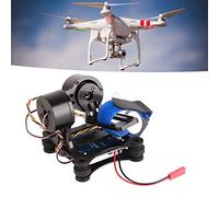 SustVita Drone Camera Gimbal with CNC Machined Aluminum Frame for 3/3+ / 4 Cameras, a 3 Axis Brushless Gimbal Stabilizer, RTF Version for 12V Input (Black)