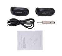 SustVita Émetteur-récepteur de guitare avec signal 2,4 G à faible latence, autonomie de 6 heures et prise rotative à 270 degrés pour la pratique de la guitare électrique et de la (Noire)