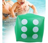 SustVita Jouet de dés Gonflable géant avec Conception Pliable Portable pour Les fêtes sur la pelouse et la Piscine, Un Accessoire de Jeu de fête Amusant pour l'interaction (Verte)