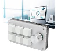 SustVita Keypad de Jeu SUSHIDE One Un Main, Clavier programmable à clé à tête (Blanc Noir)