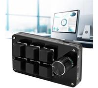 SustVita Keypad de Jeu SUSHIDE One Un Main, Clavier programmable à clé à tête (Tout Noir)