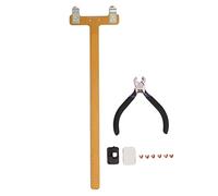 SustVita Kit de tir à l'arc carré T Bow avec Pinces d'encoche et Boucles en Laiton pour arcs composés/recourbés, fournit Une Mesure précise pour Un réglage précis de la Corde d'arc (Dorée)
