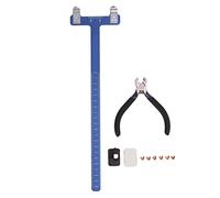 SustVita Kit de tir à l'arc carré T Bow avec Pinces d'encoche et Boucles en Laiton pour arcs composés/recourbés, fournit Une Mesure précise pour Un réglage précis de la Corde d'arc (Bleue)
