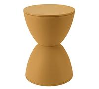 SustVita Le Tabouret d'appoint Rond Moderne pour siège d'entrée Sert de Table d'appoint extérieure en Plastique Multi-Usage pour la terrasse ou de Tabouret de Table Basse de Patio (Curcuma)