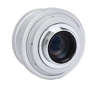 SustVita Lentille CCTV pour DSLR, 25 mm F1.8 Mini C Mont Mount Beau Angle avec Capuchon de Protection (Argent)