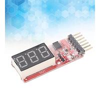 SustVita Lipo Voltmètre de batterie 7,4 V à 22,2 V avec précision ± 0,02 V pour packs LiPo/Li-Ion 2S-6S, indicateur numérique de capacité de batterie, lot de 4 pour drones RC