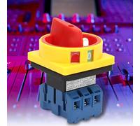 SustVita Load Circuit Breaker Switch, Rotary Cam Changeover Switch 3 - Pole 2 - Position On - Off Power Switch (25A)