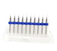 SustVita Lot de 10 forets en carbure de tungstène pour usinage CNC de précision, bijoux, travail du bois et comme outil de circuit imprimé (0,2 mm)