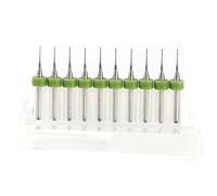 SustVita Lot de 10 forets en carbure de tungstène pour usinage CNC de précision, bijoux, travail du bois et comme outil de circuit imprimé (0,7 mm)