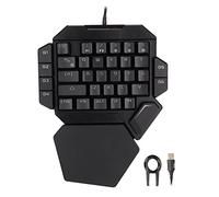 SustVita Mini clavier de jeu avec rétroéclairage RVB, 35 touches non conflictuelles, design ergonomique et 6 touches programmables pour systèmes, clavier à une main pour PC