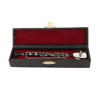 SustVita Mini modèle d'instrument de musique détaillé avec support et étui de rangement pour l'affichage de salle de musique, un cadeau miniature réplique clarine, plastique ABS de 16 cm