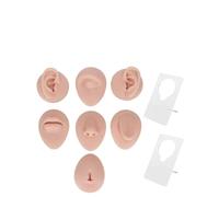 Sustvita Outil d'affichage de bijoux Acupuncture Acupuncture, modèle de pratique de perçage en silicone avec affichage en silicone en silicone, parties du corps réutilisables (2)