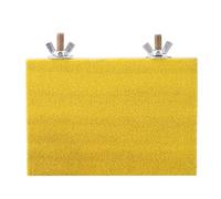 SustVita Plate-Forme pour Perroquet, Support de perchoir en Bois Naturel, Jouet Brut, Terrain de Jeu pour perruches, Conures, Hamsters, 9 x 13 cm / 3,5 x 5 Pouces (vis Jaune à Bord Long)