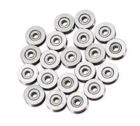 SustVita Rail Track Pulley 20 Pcs V623ZZ Steel Rail Bearing 3x12x4mm Deep V Groove for Linear Motion System Applications