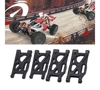 SustVita RC Suspension Arm Kit, Black Plastic Suspension Arm, 4pcs RC Front Rear Arms for WLtoys 144001 144002 124019 124018 124017 144010