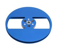 SustVita Reel to Reel Tape Player Reel, 7 Inch Aluminum Alloy Design for Smooth Tape Winding, with Classic 2 Hole Flanges, Universal for 1/4 Inch Open Reel Decks (Bleue)