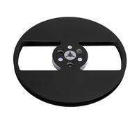 SustVita Reel to Reel Tape Player Reel, 7 Inch Aluminum Alloy Design for Smooth Tape Winding, with Classic 2 Hole Flanges, Universal for 1/4 Inch Open Reel Decks (Noire)