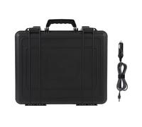 SustVita Satellite Travel Case with Precisely Cut EVA Foam and ABS Shell Construction Includes Car Charger Power Cord Compatible with Dish and Cables for Outdoor Use