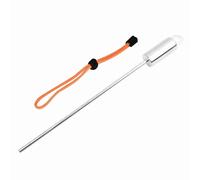 SustVita Scuba Diving Stick Diving Pointer Stainless Steel Underwater Noise Maker Rod with Lanyard for Lobster Tickle Pointer Marine Life Exploration (With orange bracelet)