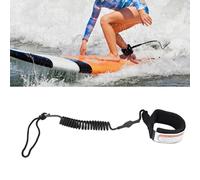 SustVita Stand Up Paddle Board Leash 5ft Coiled Cord Ankle Strap Paddle Board Leg Rope for Surfing Bodyboard Longboard Shortboard (Black)