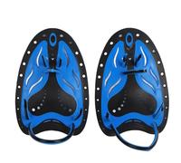 SustVita Swim Training Paddles for Technique Improvement, Ergonomic Diving Hand Fins with Adjustable Straps for Lap Swimming and Snorkeling for Adults and Youth (Blue/M)