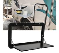 SustVita Table à Manger Murale, Table de Pliage RV avec Verrouillage, Table à Manger Pliante Externe en Alliage en Aluminium pour Une Utilisation en Plein air dans Le Bateau (Noir)